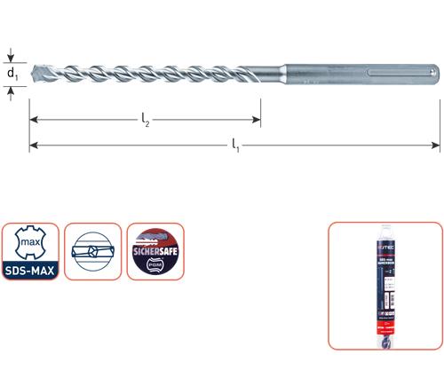 Rotec hamerboren sds-max 'zentro' 18,0x400 540 mm - 2031802 - 203.1802