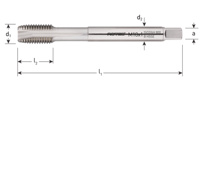 Rotec machinetap din371 mf8x1