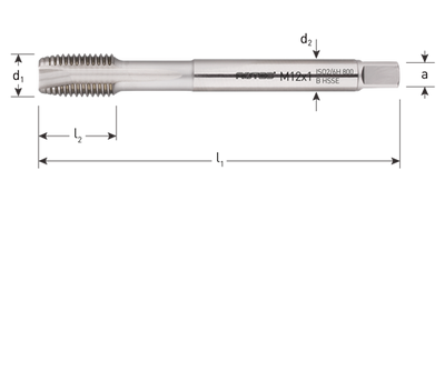 Rotec machinetap din374 mf16x1.5