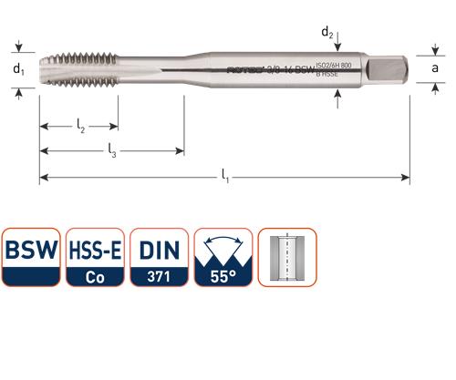Rubinetto macchina Rotec din371 7 16 bsw continuo