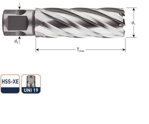 Broca hueca Rotec hss silver-line 50.0mm sl55 weldon