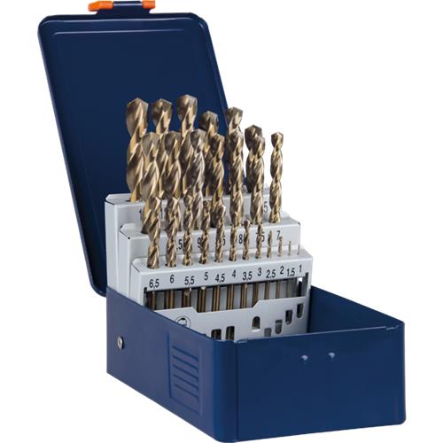 Set di punte elicoidali Rotec 1-13x0,5mm hss-e 25 pezzi