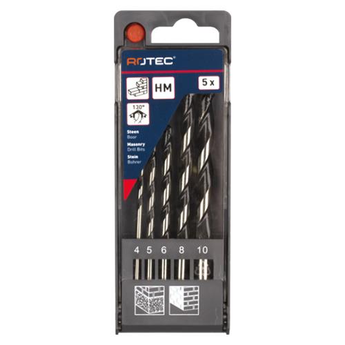 Set di punte per muratura Rotec da 5 pezzi 4-10 mm