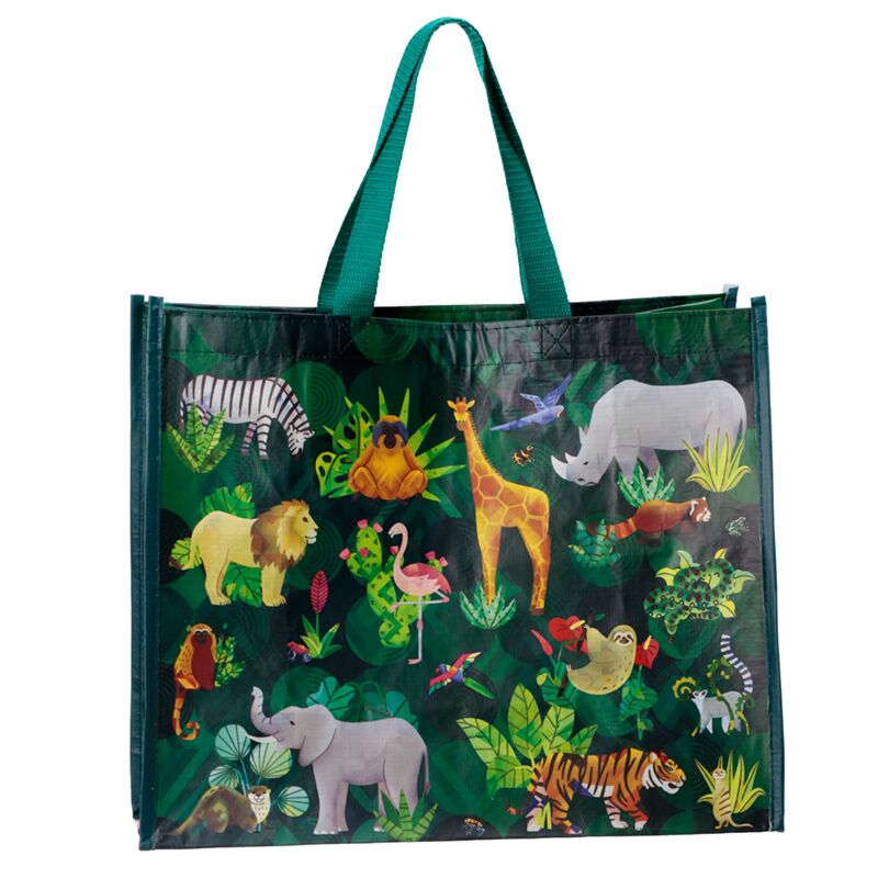 Animal Reino de la bolsa de compras RPET sostenible