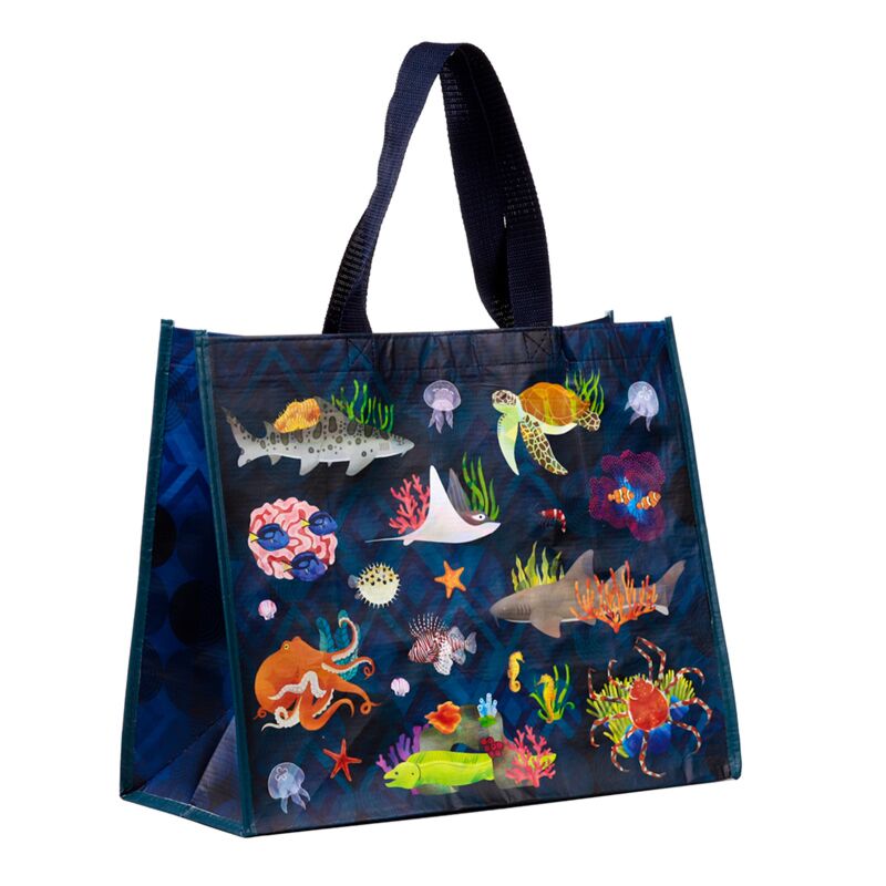 Marine Kingdom RPET Mensajes sostenibles Bolsa