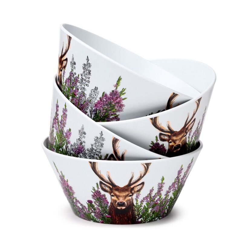 Set di cervi selvatici di 4 ciotole picnic sostenibili