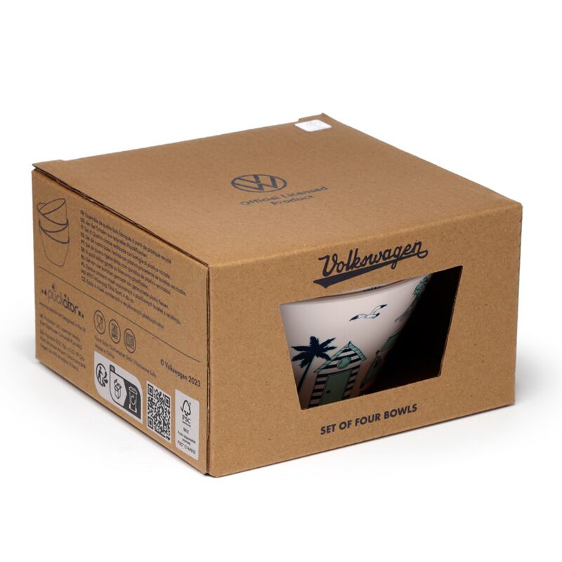 VW T1 Volkswagen Van Explore Juego de 4 tazones de picnic RPET sostenibles