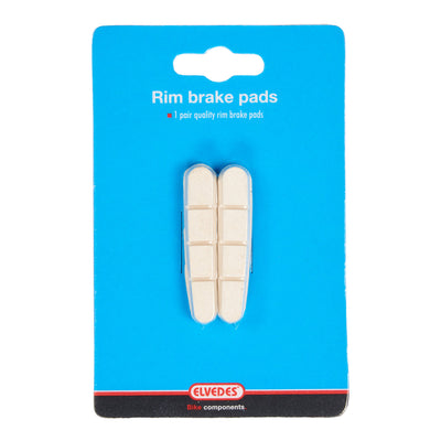 Zapatas de freno de llanta Elvedes (1 par) Road 55mm cala blanca.6837-CARD