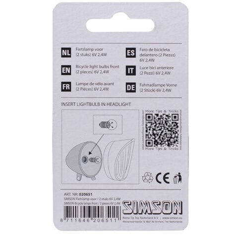 Luces de bicicleta de Simson para