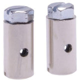 schroefnippels 15 x 8 mm zilver 2 stuks - afbeelding 2
