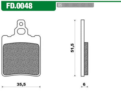 Newfren Brake Block Juego FD0048 RS '96 detrás