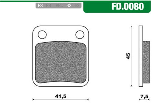 Blocco freno a disco FD0080 13720