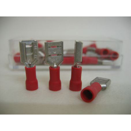 Zapato de cable bofix plano, hembra 6.3 mm. por 25