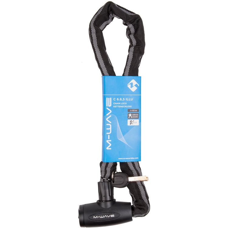 M-wave kettingslot smart cat 6x85 cm zwart grijs