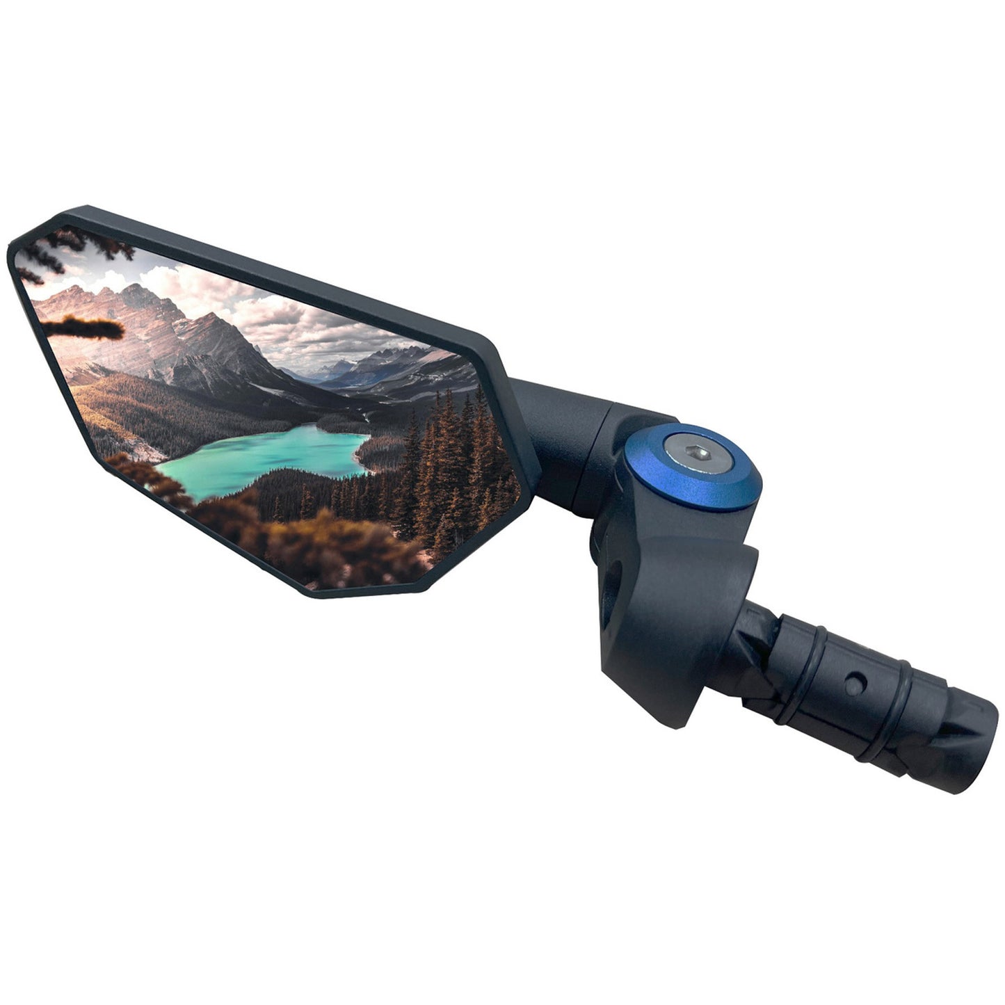 Mirage evoas spiegel in stuur luxe blauw geanodiseerd accent