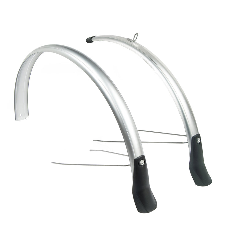 Eurofender Spatbordset Snello 28 x 51 mm zilver