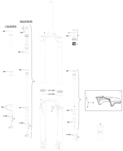 Rockshox Sus.fork RS Domain Gold IS.RC3 27.5 Boost 160 mm