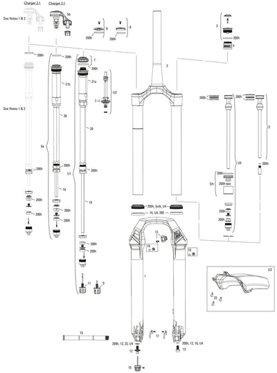 Rockshox Sus.Fork Rs Lyrik Ult.Rc2 27.5 Boost 150mm nero