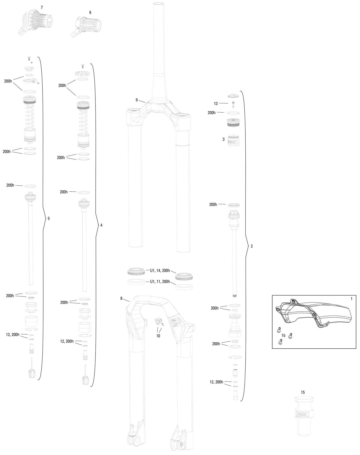 Forcella ammortizzata RockShox Psylo Gold Isolator RC 27.5 Boost Su.Fork RS Psylo Gold is. rc 27,5 potenziamento 140 mm