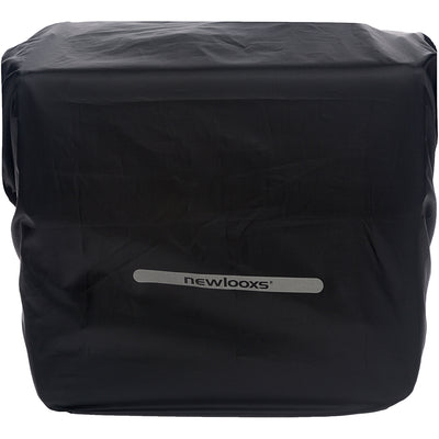 Nueva cubierta de lluvia Looxs Dubbel - Bolsa de bicicleta de poliéster impermeable negro - Reflexión - 40x97 cm