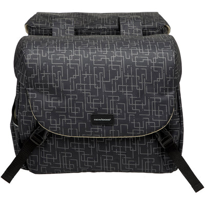 Bolsa de bicicleta doble Mondi Joy - Agua -Poliéster repelente - Negro - 38L