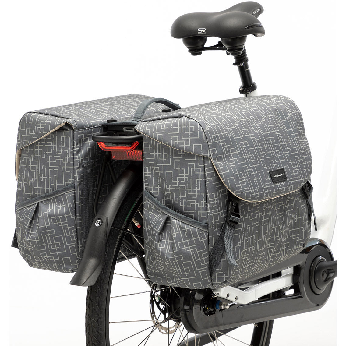 Mondi Joy Dubbele Fietstas - Waterafstotend Polyester - 38L - MIK Adapter - Ivy Walnut