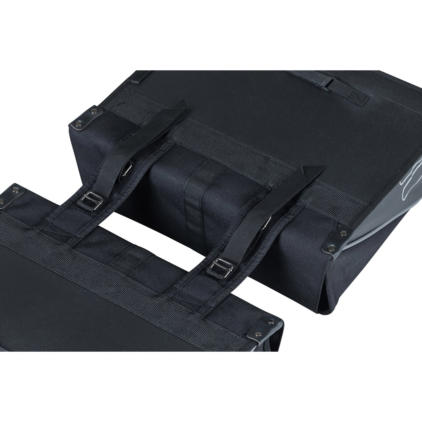 Bolso de bicicleta doble de albahaca, negro negro, agua -repelente, 35L