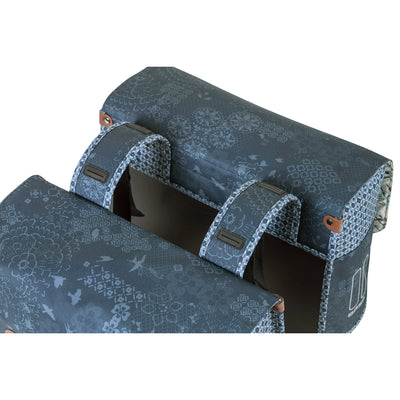 Basil Boheme Dubbele Fietstas - Blauw