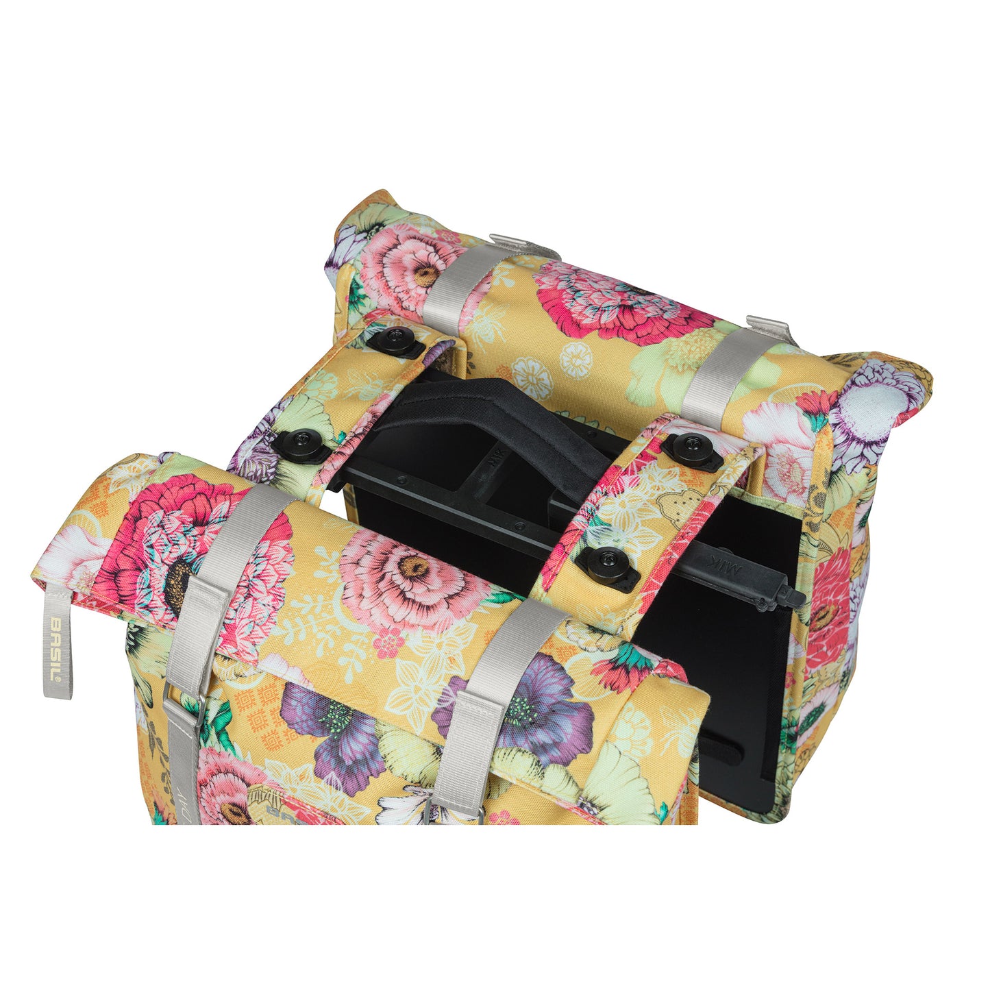 Basil Bloom Field Double Bicycle Bag, Waterproof, Honey Yellow, 35L