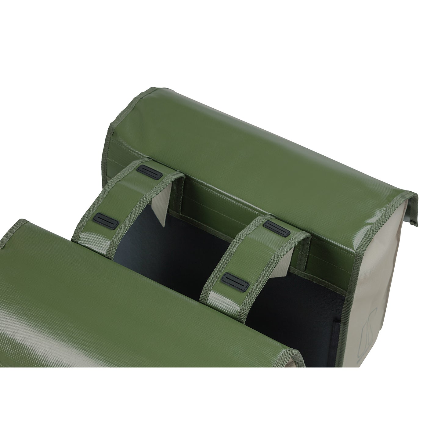 Basil Urban Load dubbele fietstas - waterdicht tarpaulin polyester - groen zand - 48-53L