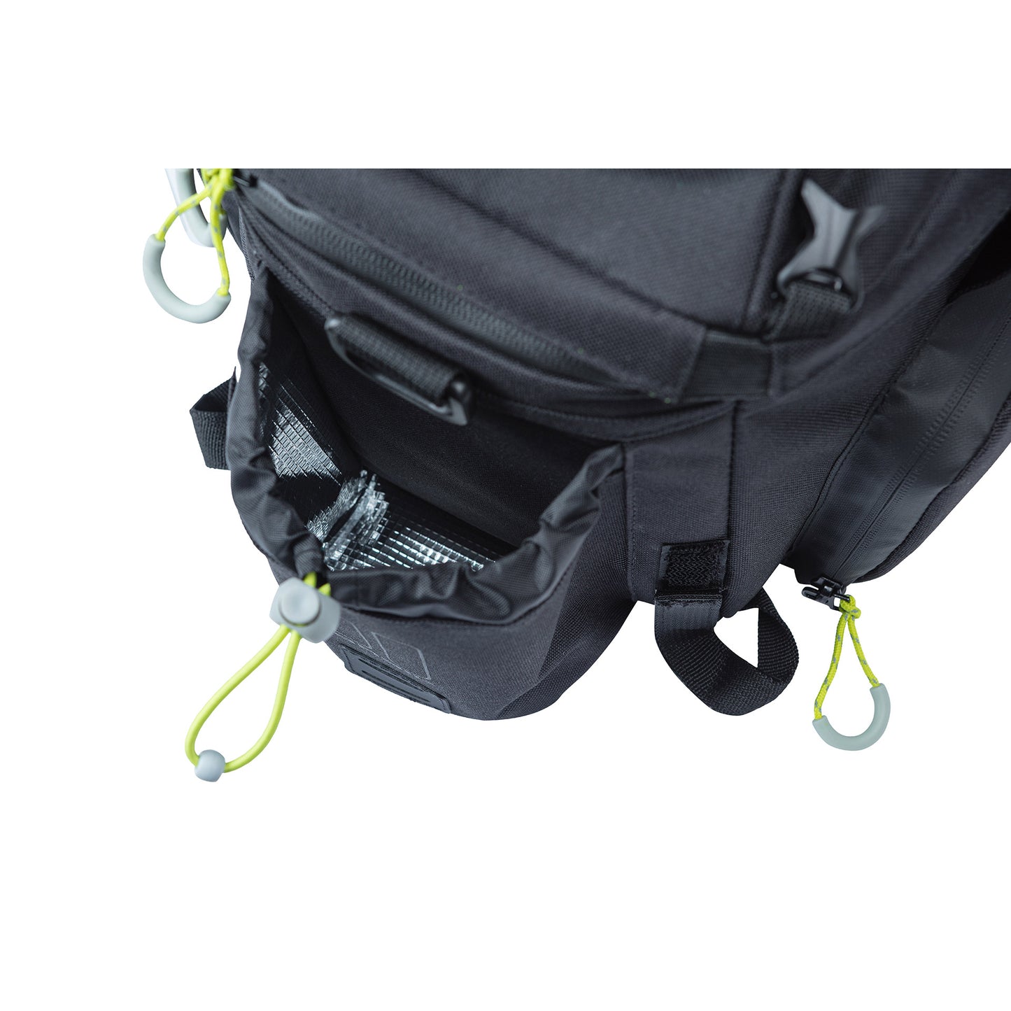 Basil Miles XL Pro bagagedragertas - waterdicht - sportief - zwart lime - 9-36L - MIK RT adapterplaten