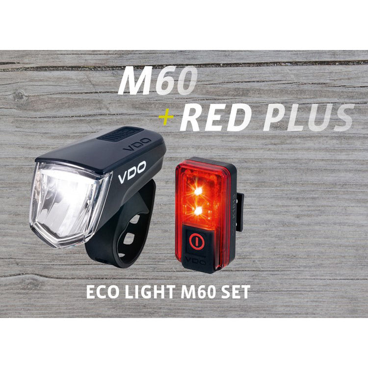 Lighting set VDO Eco Light M60 USB + Red Plus USB