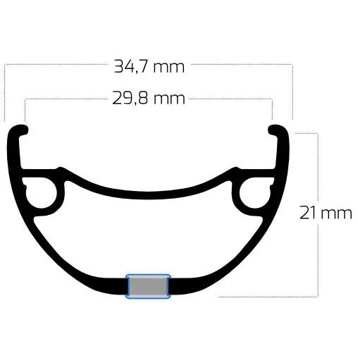 Bobike Ryde Velg Rival 30 28 622 32G 14G Disc Alu Black