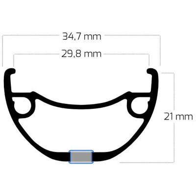 Bobike Ryde Velg Rival 30 28 622 32G 14G Disc Alu Black