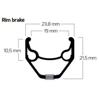 Qibbel Rim 2000 28 622 32g 14g CNC Alu Black