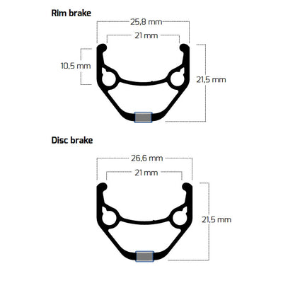 Ryde b.v. velg 28' - 14 622 zac421 aluminium cnc zwart