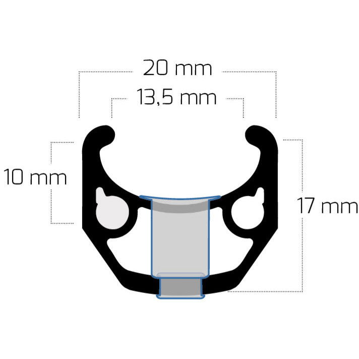 Qibbel Rim Chrina 28 622 36G CNC Alu Black