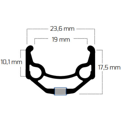 BOBIKE RYDE VELG ZAC 19 28 622 36G 14G CNC ALU Silver