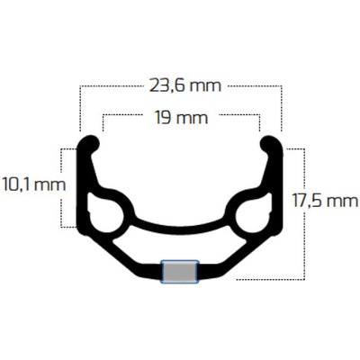 BOBIKE RYDE VELG ZAC 19 28 622 36G 14G CNC ALU Silver
