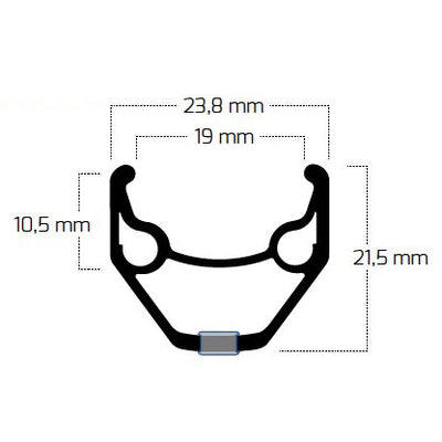 BOBIKE RYDE VELG ZAC 2000 26 559 36G 14G CNC ALU Silver