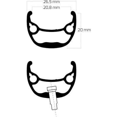 BOBIKE RYDE VELG ANDRA 321 28 622 36G 14G Disc Alu Nero