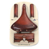 SELLE Monte Grappa Set Charleston Oxford D-Bruin in pelle a 3 pezzi