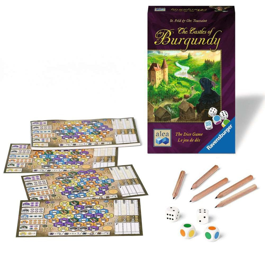 Castillos de Ravensburger de Borgoña el juego de dados