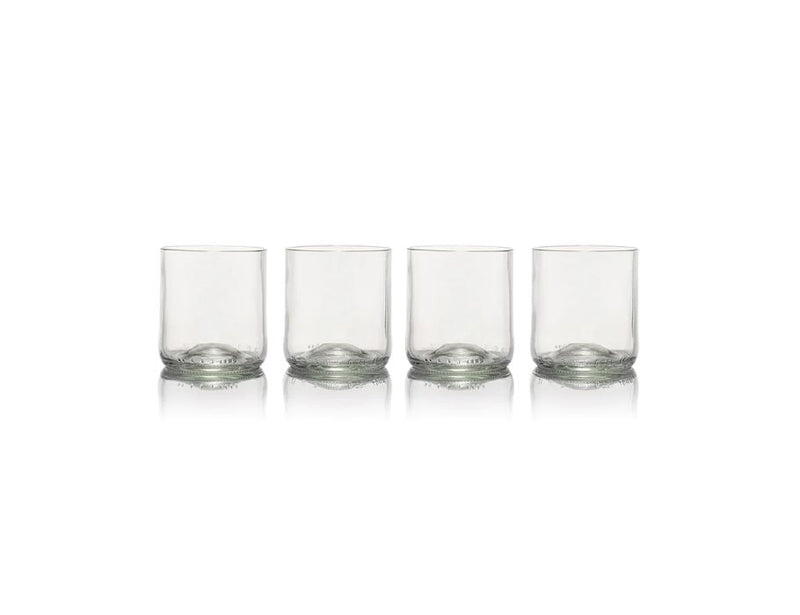Rebottled glazen - short tumbler - 4-pack - clear