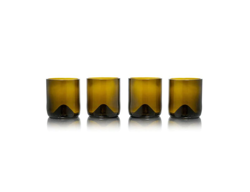 Oliva a 4 pacchetti a 4 pacchetti in vetro rimbotturato rimbotturato