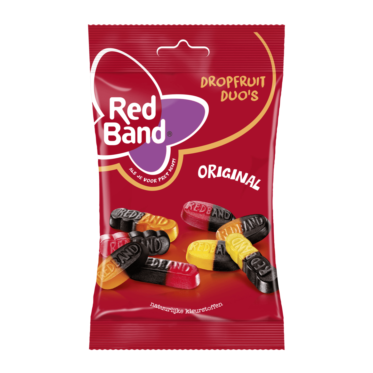 Dúos de frutas regaliz banda roja (12x120gr)