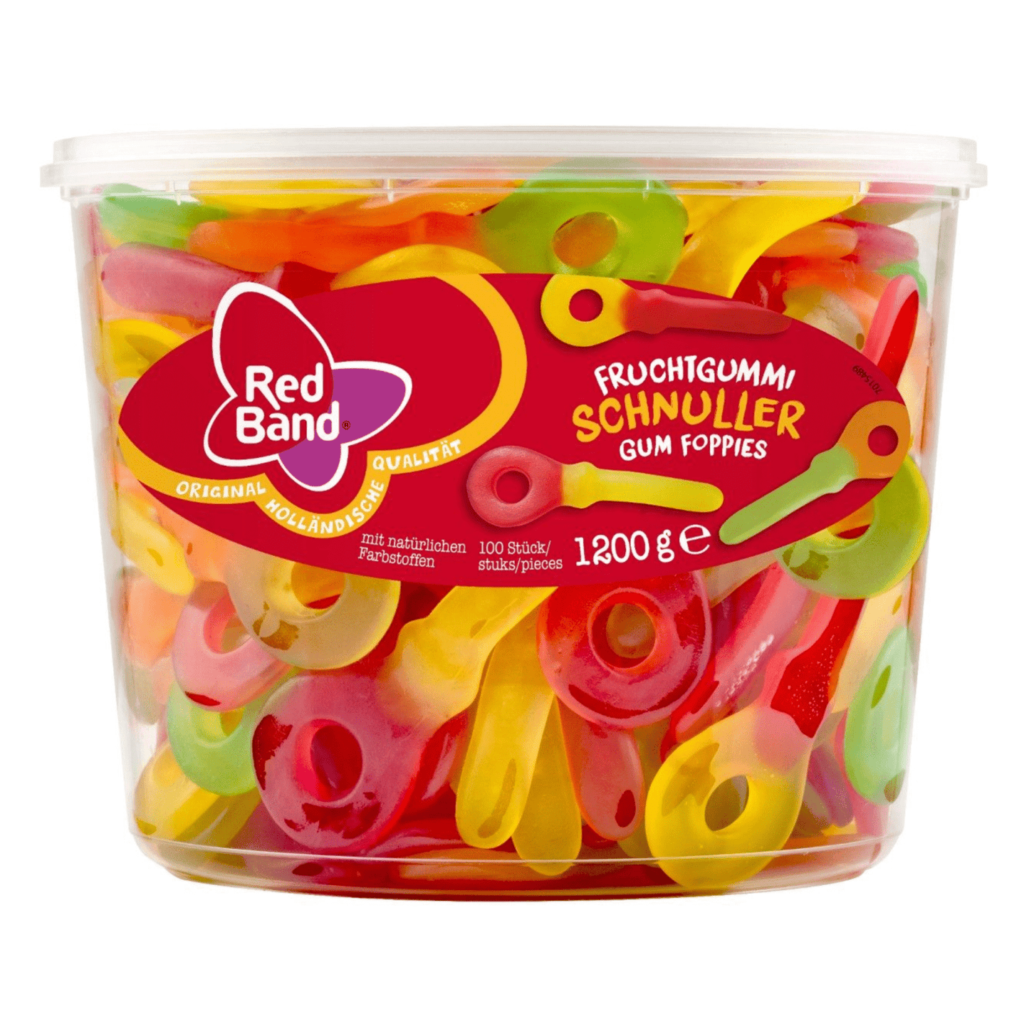 Amapolas de chicle de banda roja (100 piezas)