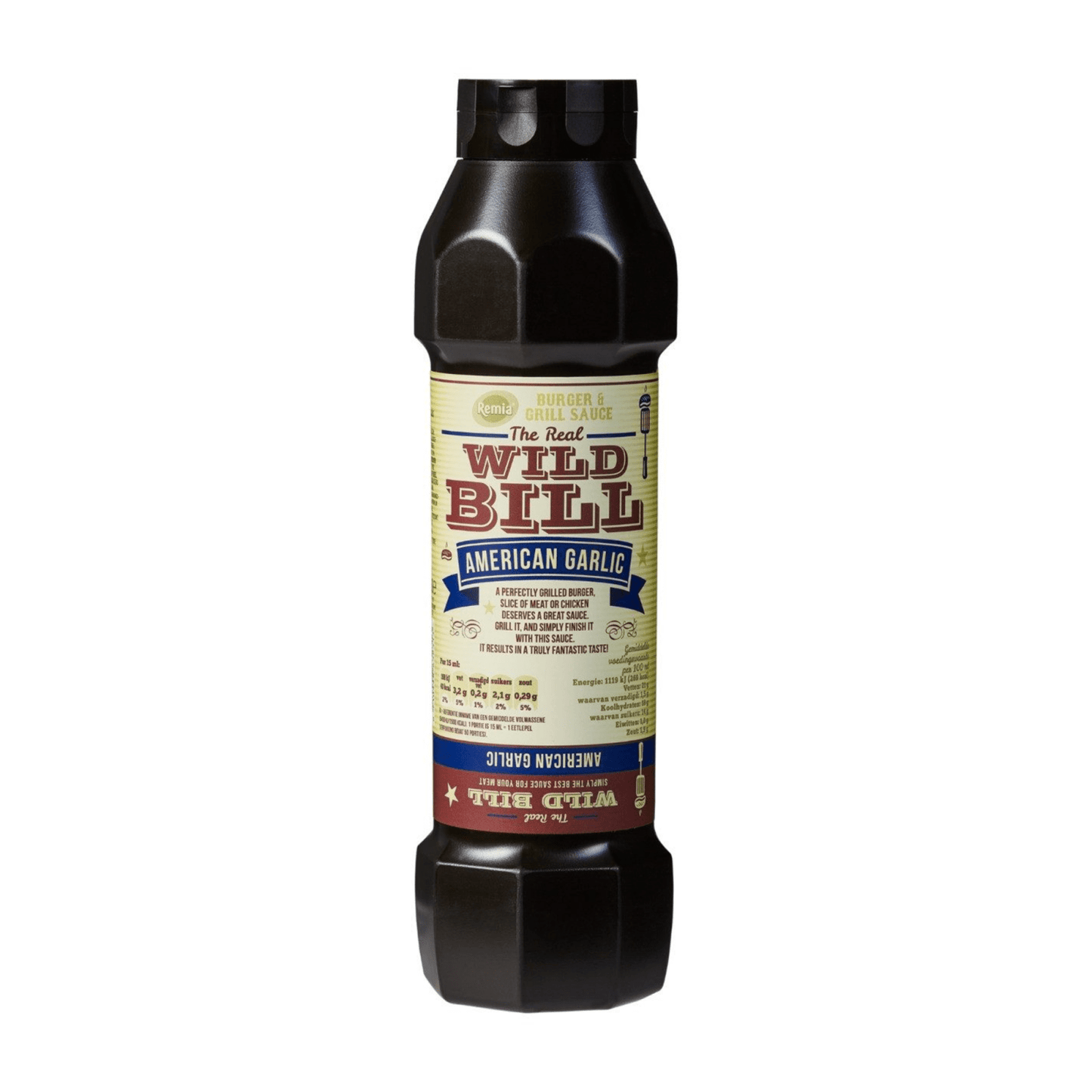 Remia wild bill burger grill saus american garlic (750ml)