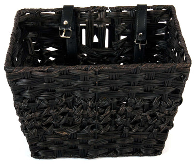 Cesta de bicicleta de mimbre trenzado Volare - Pequeño - Negro