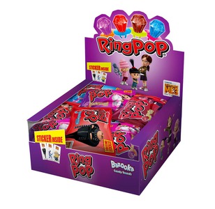 Piruleta pop con aros Bazooka (24 piezas)